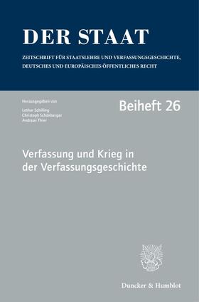 Schilling / Thier / Schönberger | Verfassung und Krieg in der Verfassungsgeschichte. | E-Book | sack.de