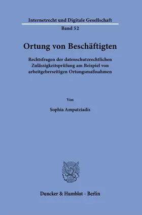 Ampatziadis | Ortung von Beschäftigten. | E-Book | sack.de