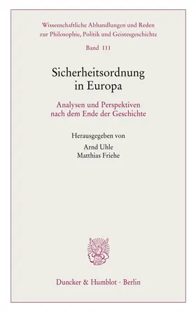 Uhle / Friehe |  Sicherheitsordnung in Europa. | eBook | Sack Fachmedien