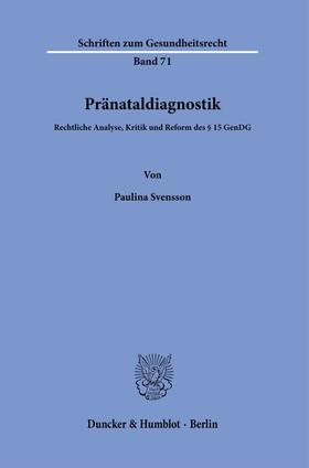 Svensson |  Pränataldiagnostik. | eBook | Sack Fachmedien