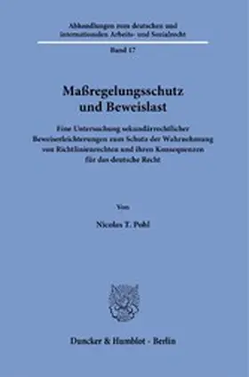 Pohl |  Maßregelungsschutz und Beweislast. | eBook | Sack Fachmedien