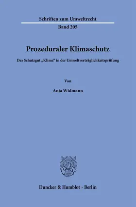 Widmann |  Prozeduraler Klimaschutz. | eBook | Sack Fachmedien