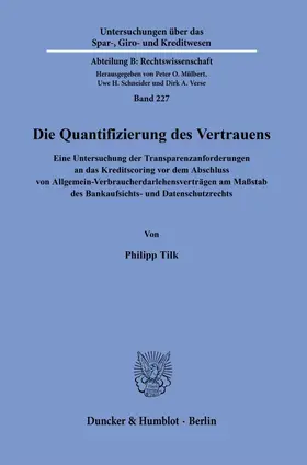 Tilk |  Die Quantifizierung des Vertrauens. | eBook | Sack Fachmedien