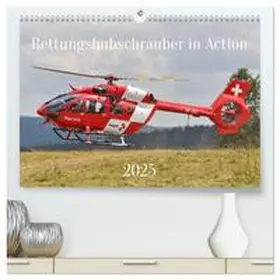 Merz / CALVENDO | Rettungshubschrauber in Action (hochwertiger Premium Wandkalender 2025 DIN A2 quer), Kunstdruck in Hochglanz | Sonstiges | 978-3-435-01687-7 | sack.de