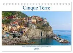 Müller / CALVENDO |  Cinque Terre - Fünf malerische Dörfer an der ligurischen Küste (Tischkalender 2025 DIN A5 quer), CALVENDO Monatskalender | Sonstiges |  Sack Fachmedien