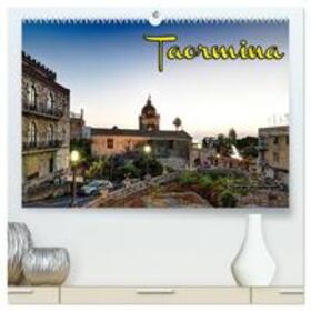Schneider / CALVENDO |  Taormina zur blauen Stunde (hochwertiger Premium Wandkalender 2025 DIN A2 quer), Kunstdruck in Hochglanz | Sonstiges |  Sack Fachmedien