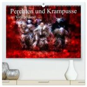 Fiedler / CALVENDO |  Perchten und Krampusse im Voralpenland (hochwertiger Premium Wandkalender 2025 DIN A2 quer), Kunstdruck in Hochglanz | Sonstiges |  Sack Fachmedien