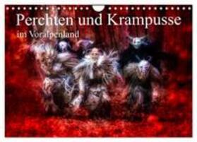 Fiedler / CALVENDO |  Perchten und Krampusse im Voralpenland (Wandkalender 2025 DIN A4 quer), CALVENDO Monatskalender | Sonstiges |  Sack Fachmedien