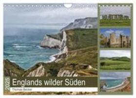 Becker / CALVENDO |  Englands wilder Süden (Wandkalender 2025 DIN A4 quer), CALVENDO Monatskalender | Sonstiges |  Sack Fachmedien
