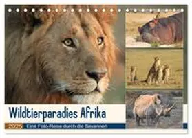 Herzog / CALVENDO |  Wildtierparadies Afrika - Eine Foto-Reise durch die Savannen (Tischkalender 2025 DIN A5 quer), CALVENDO Monatskalender | Sonstiges |  Sack Fachmedien