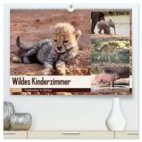 Herzog / CALVENDO |  Wildes Kinderzimmer - Tierkinder in Afrika (hochwertiger Premium Wandkalender 2025 DIN A2 quer), Kunstdruck in Hochglanz | Sonstiges |  Sack Fachmedien