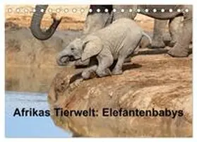 Voß / CALVENDO | Afrikas Tierwelt: Elefantenbabys (Tischkalender 2025 DIN A5 quer), CALVENDO Monatskalender | Sonstiges | 978-3-435-71574-9 | sack.de