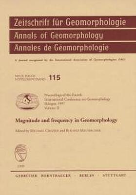 Crozier / Mäusbacher |  Magnitude and frequency in Geomorphology | Buch |  Sack Fachmedien