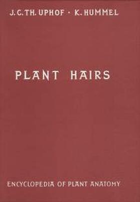 Uphof |  Plant Hairs | Buch |  Sack Fachmedien