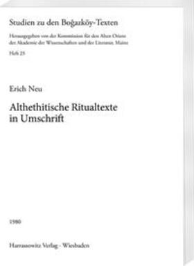 Neu |  Althethitische Ritualtexte in Umschrift | Buch |  Sack Fachmedien