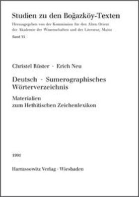 Rüster / Neu |  Deutsch-Sumerographisches Wörterverzeichnis | Buch |  Sack Fachmedien