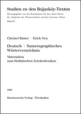 Rüster / Neu |  Deutsch-Sumerographisches Wörterverzeichnis | Buch |  Sack Fachmedien