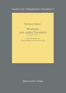 Backes |  Wortindex zum späten Totenbuch (pTurin 1791) | Buch |  Sack Fachmedien