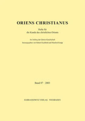 Kaufhold / Kropp |  Oriens Christianus 87 (2003) | Buch |  Sack Fachmedien