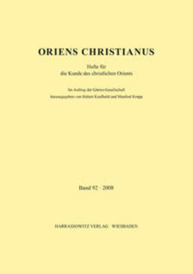 Kaufhold / Kropp |  Oriens Christianus 92 (2008) | Buch |  Sack Fachmedien