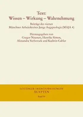 Neunert / Simon / Verbovsek |  Text: Wissen – Wirkung – Wahrnehmung | Buch |  Sack Fachmedien