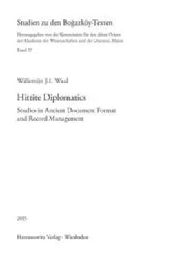 Waal |  Hittite Diplomatics | Buch |  Sack Fachmedien