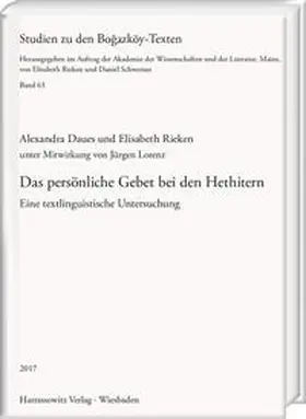 Daues / Rieken |  Daues, A: Das persönliche Gebet bei den Hethitern | Buch |  Sack Fachmedien