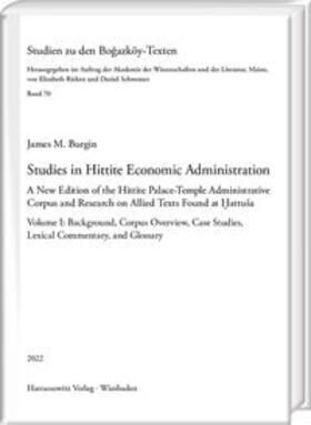 Burgin |  Studies in Hittite Economic Administration | Buch |  Sack Fachmedien