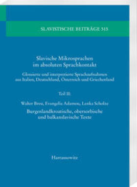 Breu / Adamou / Scholze |  Slavische Mikrosprachen im absoluten Sprachkontakt | Buch |  Sack Fachmedien
