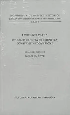 Setz |  Lorenzo Valla, De falso credita et ementita Constantini donatione | Buch |  Sack Fachmedien