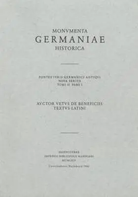 Eckhardt |  Auctor vetus de beneficiis. | Buch |  Sack Fachmedien