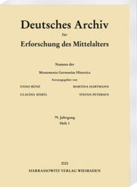 Bünz / Hartmann / Märtl |  Deutsches Archiv für Erforschung des Mittelalters 79 (2023) 1 | Buch |  Sack Fachmedien