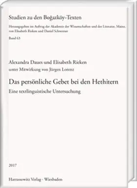 Daues / Rieken |  Das persönliche Gebet bei den Hethitern | eBook | Sack Fachmedien