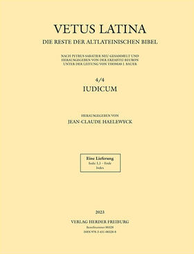 Haelewyck |  Vetus Latina - Iudicum | Buch |  Sack Fachmedien