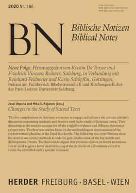 Orpana / Pajunen |  Changes in the Study of Sacred Texts | Buch |  Sack Fachmedien
