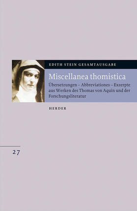 Stein / Speer / Tommasi | Stein, E: Miscellanea thomistica | Buch | 978-3-451-34548-7 | sack.de