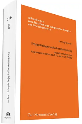 Geerken |  Erfolgsabhängige Aufsichtsratsvergütung (AHW 213) | Buch |  Sack Fachmedien