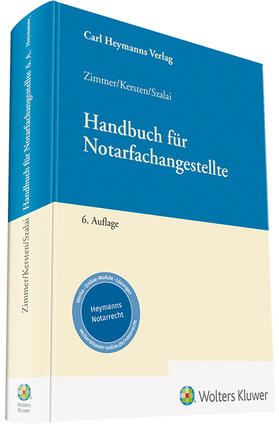 Zimmer / Kersten / Krause |  Handbuch für Notarfachangestellte | Buch |  Sack Fachmedien