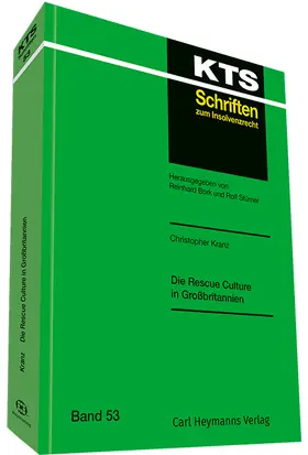 Kranz |  Die Rescue Culture in Großbritannien (KTS 53) | Buch |  Sack Fachmedien