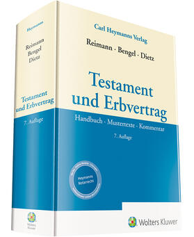 Reimann / Bengel / Dietz |  Testament und Erbvertrag | Buch |  Sack Fachmedien