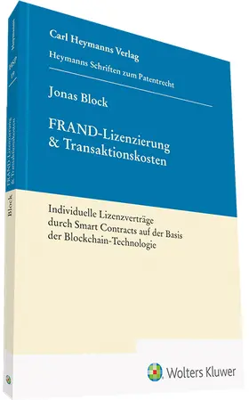 Block |  FRAND-Lizenzierung & Transaktionskosten (HSP 19) | Buch |  Sack Fachmedien