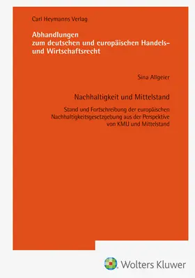 Allgeier |  Nachhaltigkeit und Mittelstand (AHW 262) | Buch |  Sack Fachmedien