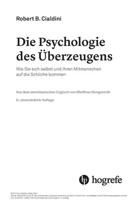 Cialdini |  Die Psychologie des Überzeugens | eBook | Sack Fachmedien