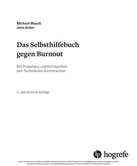 Waadt / Acker |  Das Selbsthilfebuch gegen Burnout | eBook | Sack Fachmedien