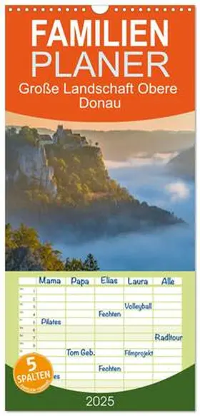 Beck / CALVENDO |  Familienplaner 2025 - Große Landschaft Obere Donau mit 5 Spalten (Wandkalender, 21 x 45 cm) CALVENDO | Sonstiges |  Sack Fachmedien