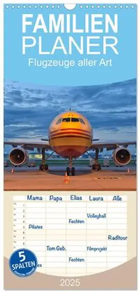 Merz / CALVENDO | Familienplaner 2025 - Flugzeuge aller Art mit 5 Spalten (Wandkalender, 21 x 45 cm) CALVENDO | Sonstiges | 978-3-457-09613-0 | sack.de