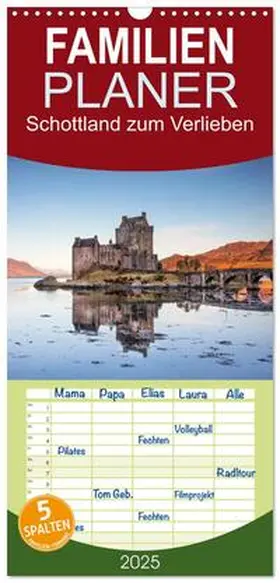 Berger / CALVENDO |  Familienplaner 2025 - Schottland zum Verlieben mit 5 Spalten (Wandkalender, 21 x 45 cm) CALVENDO | Sonstiges |  Sack Fachmedien