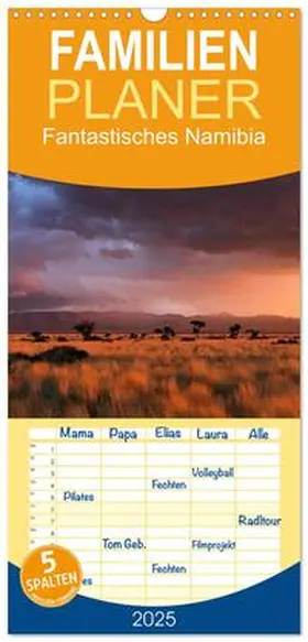 Voß / CALVENDO |  Familienplaner 2025 - Fantastisches Namibia mit 5 Spalten (Wandkalender, 21 x 45 cm) CALVENDO | Sonstiges |  Sack Fachmedien