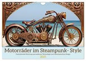 Kleemann / CALVENDO | Motorräder im Steampunk-Style (Wandkalender 2025 DIN A4 quer), CALVENDO Monatskalender | Sonstiges | 978-3-457-13948-6 | sack.de