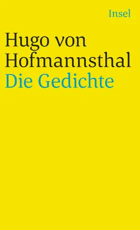 Schmidt-Bergmann / Hofmannsthal |  Die Gedichte | Buch |  Sack Fachmedien